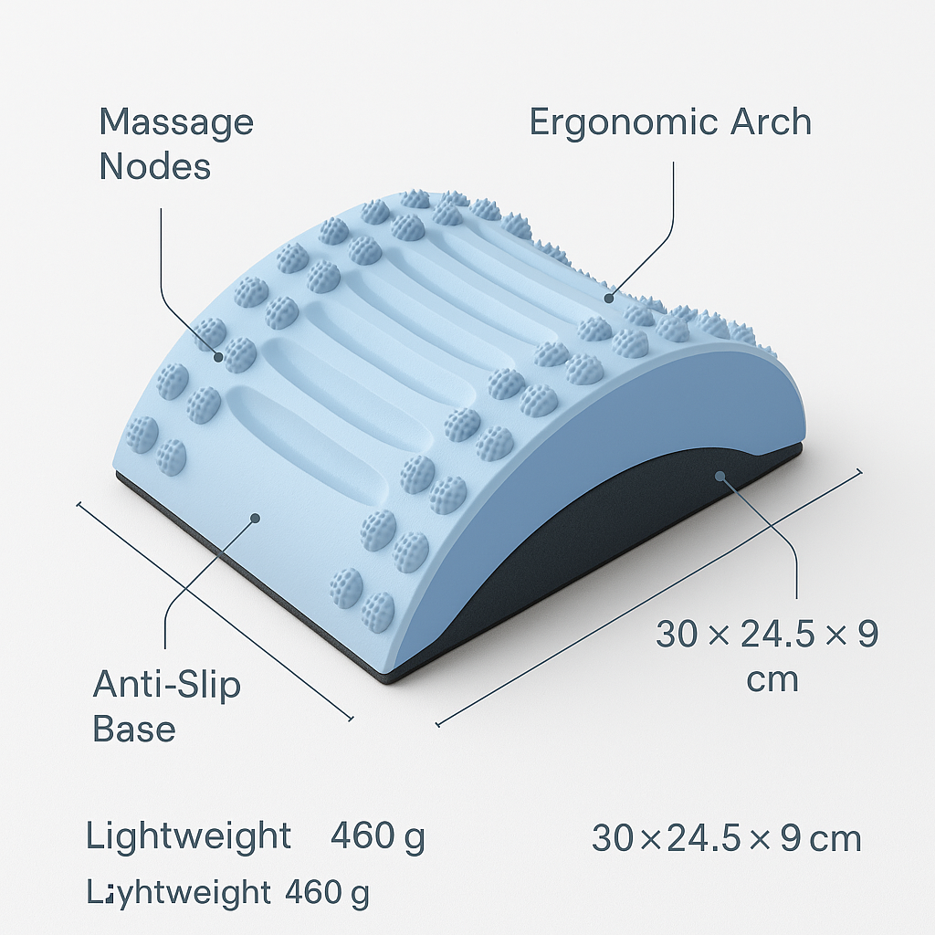 Lumbar Stretch Mat - Massage Nodes for Back Relief | Primal Fit