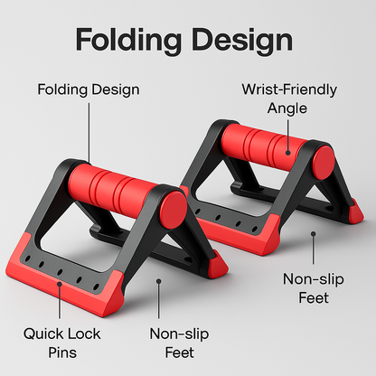 Beginner Push-Up Handles - Elevated W-Shape Design | Primal Fit