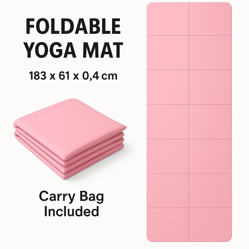 Foldable Yoga Mat - TPE Non-Slip Surface | Primal Fit