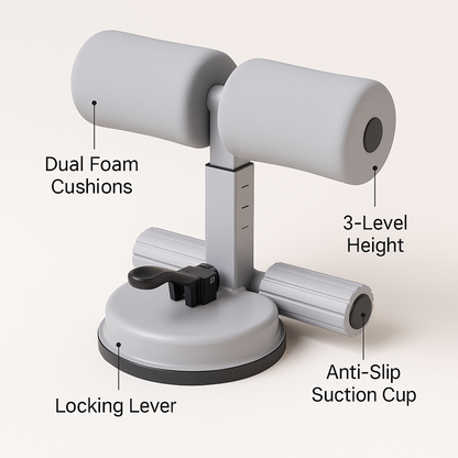 Suction Cup Sit-Up Bar - Portable Floor Anchor | Primal Fit