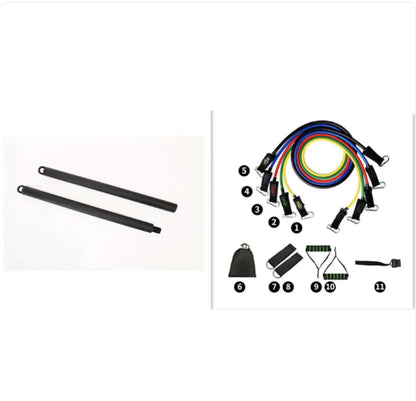 Latex Resistance Bands Set - 11 or 17-Piece Complete Home Gym Kit | Primal Fit